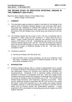 INFO 11/11/01 - Food Standards Agency
