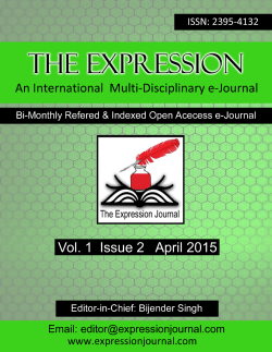 An International Multi-Disciplinary e