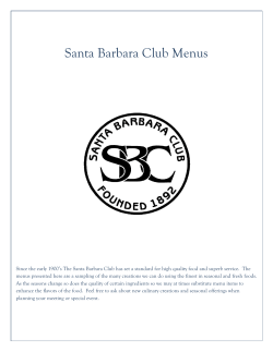 event menus - Santa Barbara Club