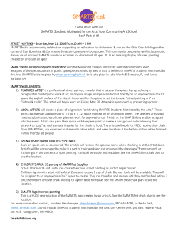 Come chalk with us! SMARTS, Students Motivated by the Arts, Your