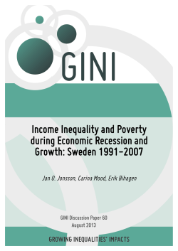 Income Inequality and Poverty during Economic Recession and