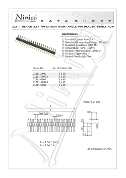 ZL211 SERIES 2.54 MM (0.100”) RIGHT ANGLE PIN HEADER