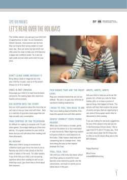 LET`S READ OVER THE HOLIDAYS