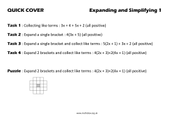 QUICK COVER Expanding and Simplifying 1