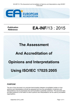 EA-INF/13 : 2015 - European Accreditation