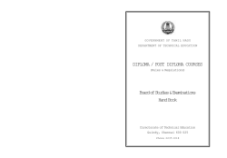 DIPLOMA / POST DIPLOMA COURSES Board of Studies