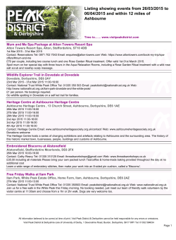 Listing showing events from 26/03/2015 to 06/04/2015 and within 12