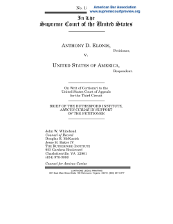 13-983 Brief for the Rutherford Institute, in Support of the Petitioner