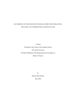 OCCURRENCE OF FRUSTRATION IN HUMAN