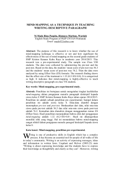 mind-mapping as a technique in teaching writing
