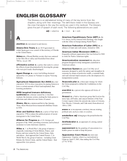 A ENGLISH GLOSSARY