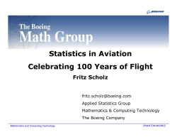 Statistics in Aviation Celebrating 100 Years of Flight