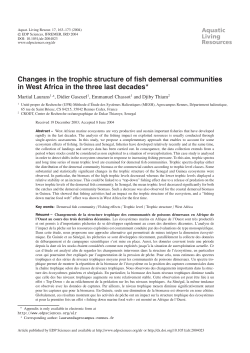 Changes in the trophic structure of fish demersal communities in
