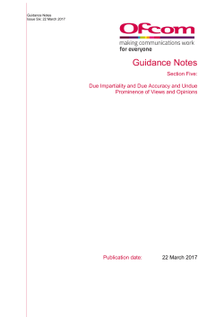 Guidance notes: Section five