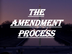 The Amendment Process