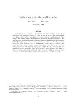 On the power of two, three and four probes