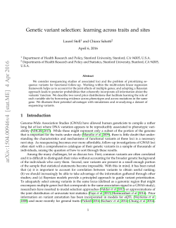 Genetic variant selection: learning across traits and sites