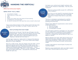 hanging the vertical!