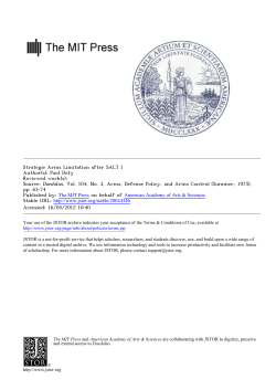 Strategic Arms Limitation after SALT I