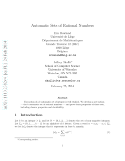 Automatic sets of rational numbers