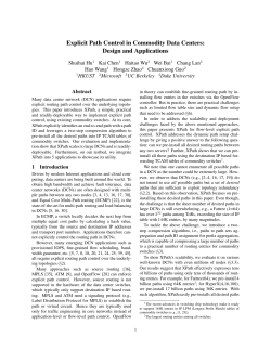 Explicit Path Control in Commodity Data Centers: Design and