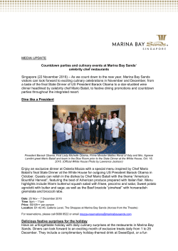 Countdown parties and culinary events at Marina Bay