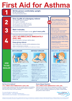 First Aid for Asthma - National Asthma Council Australia