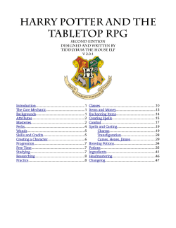 Harry Potter and the Tabletop RPG