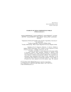 Stability of yield components in wheat (Triticum aestivum L.)