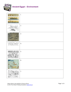 Ancient Egypt &ndash; Environment - The Critical Thinking Consortium