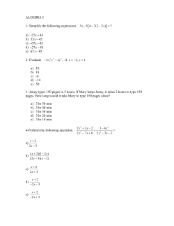 1- Simplify the following expression