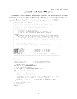 Distribution of Round-Off Errors