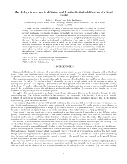 Morphology transitions in diffusion- and kinetics