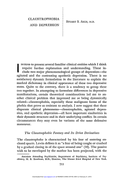 claustrophobia and depression