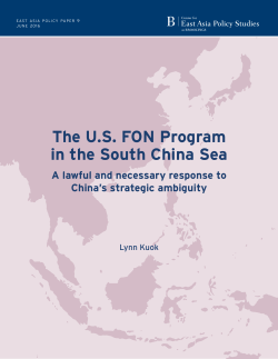 The US FON Program in the South China Sea
