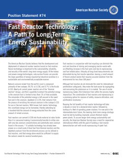 Fast Reactor Technology - American Nuclear Society