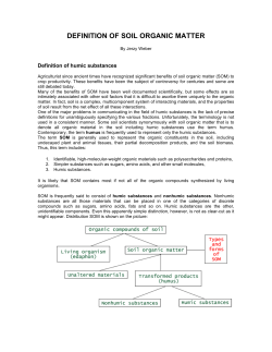 Defintion of soil organic matter
