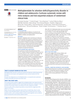Methylphenidate for attention-deficit/hyperactivity disorder in
