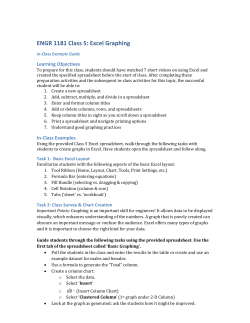 ENGR 1181 Class 5: Excel Graphing