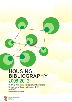 housing bibliography