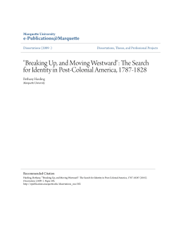 The Search for Identity in Post-Colonial America, 1787-1828