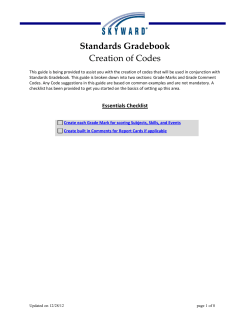 Create each Grade Mark for scoring Subjects, Skills, and Events
