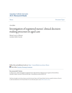 Investigation of registered nurses` clinical decision
