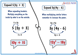 5 (2y + 3) 10y + 15 3y (4y - 6) 12y2 &ndash; 18y