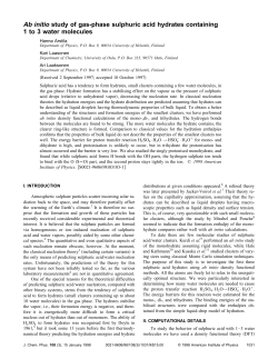 Ab initio study of gas-phase sulphuric acid hydrates containing 1 to