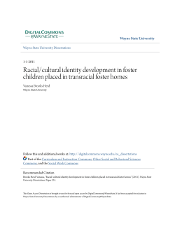 Racial/cultural identity development in foster children placed in
