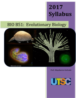 BIOB51 - UTSC - University of Toronto