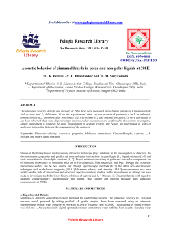 Acoustic behavior of cinnamaldehyde in polar and non
