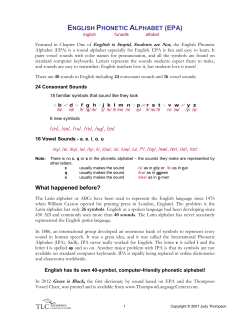 english phonetic alphabet (epa)