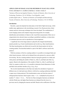aplication of image analysis methods in yeast cell study